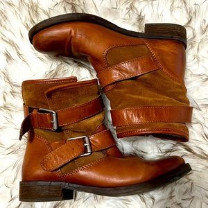 ALDO Brown suede boots with buckles